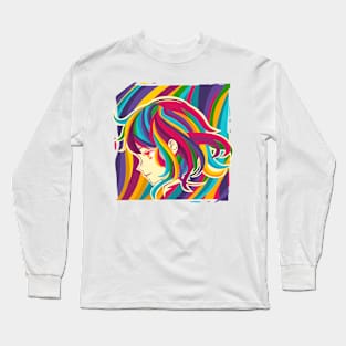 colorful girl #2 Long Sleeve T-Shirt